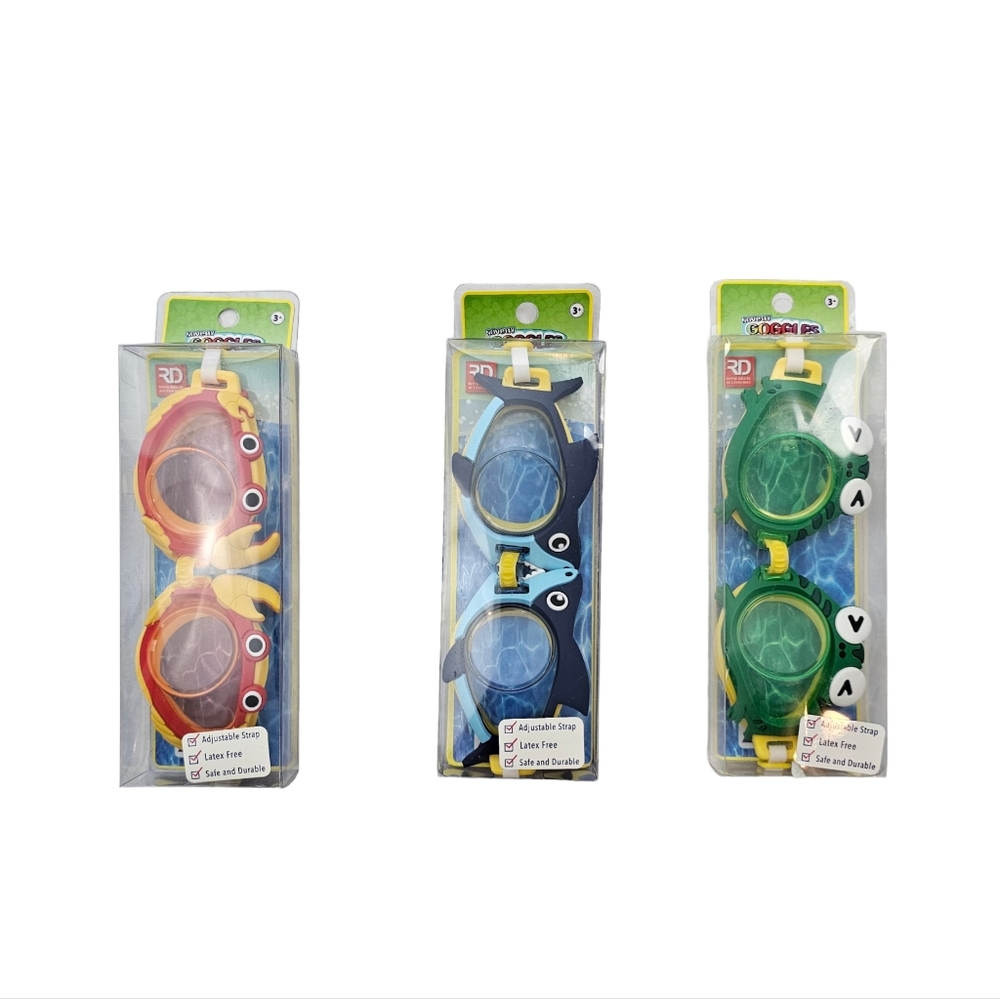 NWT, Swim Goggles for Kids Fun Animal Design